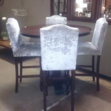 DEWALD COCKTAIL TABLE & BARON  CHAIRS