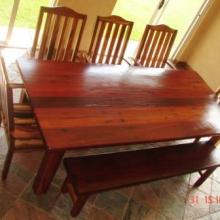 JEAN THOMAS CARVER & DINING CHAIRS TABLE & WENGA BENCH (Sleeper)