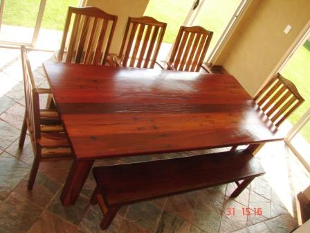 JEAN THOMAS CARVER & DINING CHAIRS TABLE & WENGA BENCH (Sleeper)