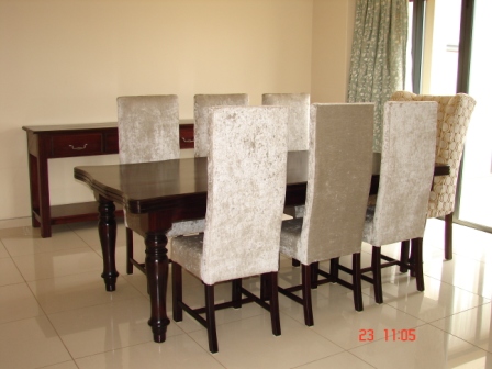 STADLER TABLE WINGBACK & VENICE DINING CHAIRS 