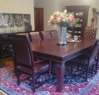 ANSU TABLE & STADLER DINING CHAIRS