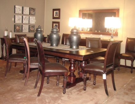 BASTILE TABLE & VALENTINO DINING CHAIRS  (1)