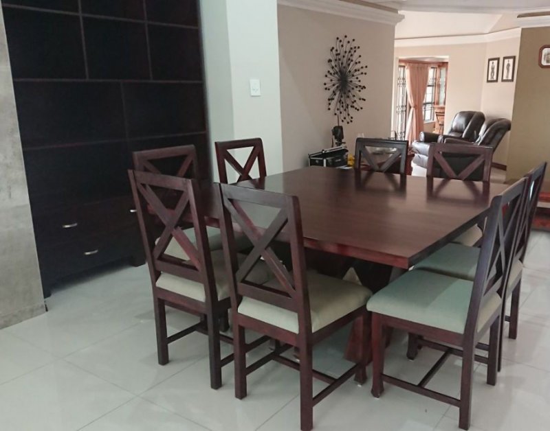 MONTERNO DINING TABLE AND X-BACK CHAIRS
