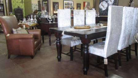TABLE (STADLER TOP) (Lampung Leg) WINGBACK & VENICE DINING CHAIRS