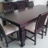 TRIPLE-BULLNOSE-Casc-TABLE-Custom-Square-Leg-Fluted-NOLTE-DINING-CHAIRS-Uphols-