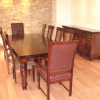 TRIPLE-BULLNOSE-Casc-TABLE-Lampung-Leg-Fluted-STADLER-CARVERS-JENNY-DINING-CHAIRS