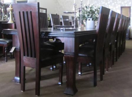 TRIPLE BULLNOSE (Cascading) TABLE (Square Leg) & NICOLISE DINING CHAIRS
