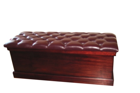BASIC BED STORAGE BOX (Leather Deep Buttoned)