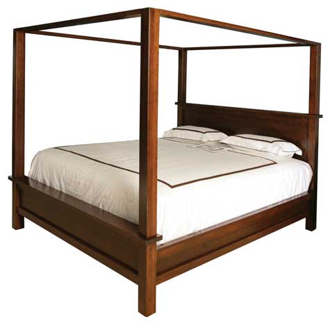 4 POSTER BED MODERN STRAIGHT