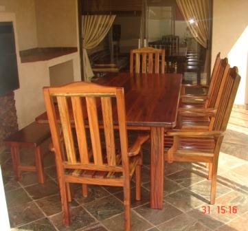 JEAN-THOMAS-CARVER-TABLE-&-WENGA-BENCH-(Sleeper)