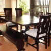 CUSTOM-SQUARE-TABLE-with-TANIA-NICOLISE-SENEKAL-DINING-CHAIRS-BENCH